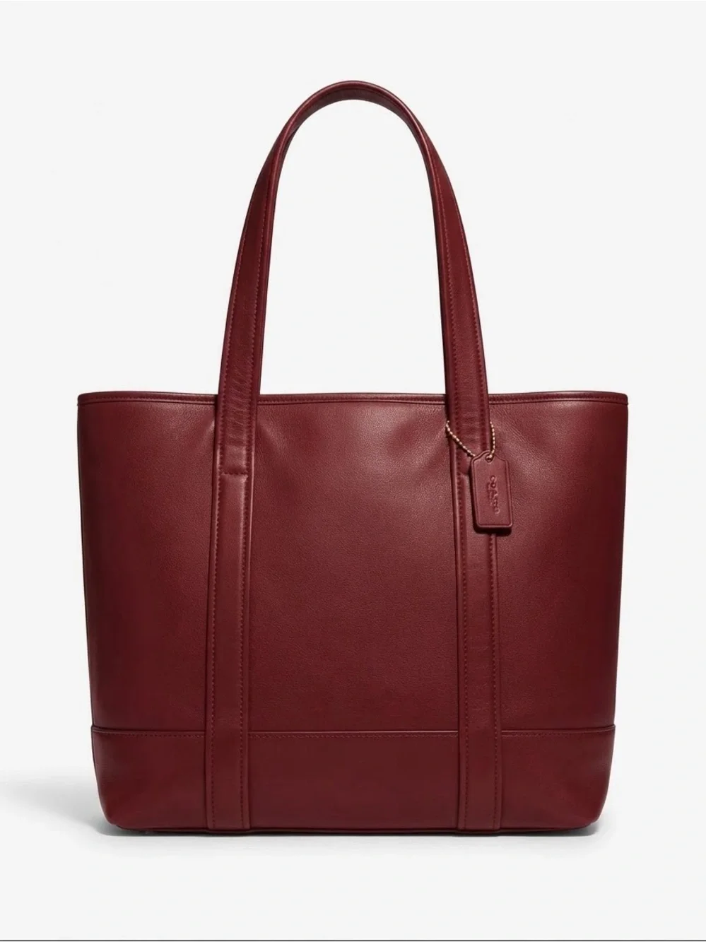 Vintage Coach 8509 Red Glove Tanned Leather Tote Shoulder Bucket Bag Restored